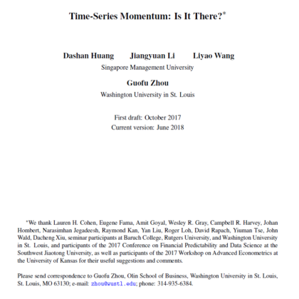 Time Series Momentum Signifikanz